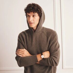 NWT NAADAM Men's Luxe Cashmere Hoodie OLIVE color sz XL